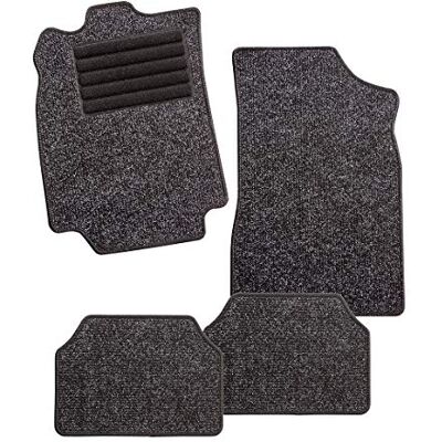 CarFashion 282606 BasicRips AL1 wycieraczka samochodowa w kolorze czarnym nakrapiana, czarna osłona stopnia wejściowego, czarne wykończenie brzegów, zestaw dywaników samochodowych bez uchwytu CarFashion 282606 BasicRips AL1 wycieraczka samochodowa w kolorze czarnym nakrapiana, czarna osłona stopnia wejściowego, czarne wykończenie brzegów, zestaw dywaników samochodowych bez uchwytu