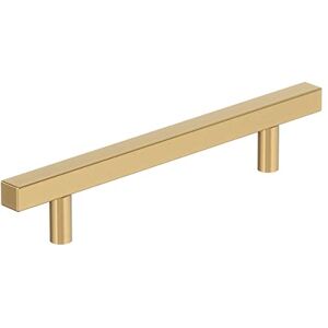 Amerock 10BX37177CZ Uchwyt do szafki z brązu szampańskiego 128 mm od środka do środka, 10 sztuk, kwadratowe uchwyty barowe, okucia meblowe Amerock 10BX37177CZ Uchwyt do szafki z brązu szampańskiego 128 mm od środka do środka, 10 sztuk, kwadratowe uchwyty barowe, okucia meblowe