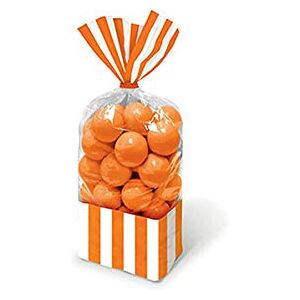 amscan Cukierki Bufet Paski Torby Imprezowe Pomarańczowe amscan Cukierki Bufet Paski Torby Imprezowe Pomarańczowe