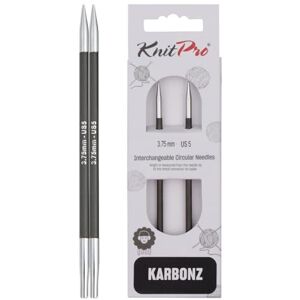 Wymienne okrągłe igły KnitPro Karbonz - 13cm 3,75mm US5 Wymienne okrągłe igły KnitPro Karbonz - 13cm 3,75mm US5