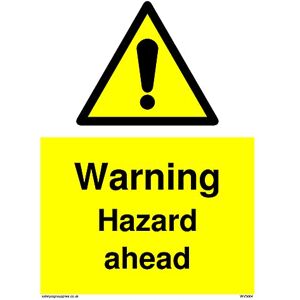 Viking Opakowanie pięć 'Warning Hazard ahead' z ogólnym znakiem ostrzegawczym 150 x 200 mm A5P Viking Opakowanie pięć 'Warning Hazard ahead' z ogólnym znakiem ostrzegawczym 150 x 200 mm A5P