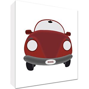 Płótno na ramie Art tatuaż ścienny, nowoczesny styl/ilustracyjny samochód sportowy Oldtimer czerwony/biały 38 x 38 x 4 cm średni Płótno na ramie Art tatuaż ścienny, nowoczesny styl/ilustracyjny samochód sportowy Oldtimer czerwony/biały 38 x 38 x 4 cm średni