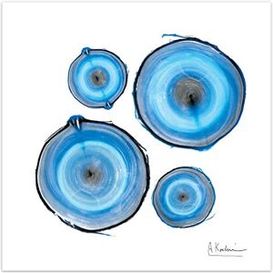 Mineral Rings II Abstrakcyjna sztuka ścienna na bezramowym swobodnie pływającym panelu ze szkła hartowanego, gotowy do powieszenia, salon, sypialnia i biuro, 61 cm x 61 cm x 0,5 cm Mineral Rings II Abstrakcyjna sztuka ścienna na bezramowym swobodnie pływającym panelu ze szkła hartowanego, gotowy do powieszenia, salon, sypialnia i biuro, 61 cm x 61 cm x 0,5 cm