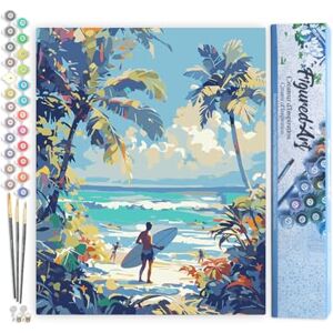 Malowanie według numerów dla dorosłych Słoneczny dzień na plaży aktywność ręczna DIY kreatywny zestaw rekreacyjny pełny numer artystyczny 40x50cm bez drewnianej ramy Malowanie według numerów dla dorosłych Słoneczny dzień na plaży aktywność ręczna DIY kreatywny zestaw rekreacyjny pełny numer artystyczny 40x50cm bez drewnianej ramy