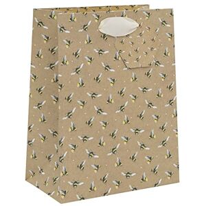 Glick Luksusowa torba na prezent, średnia torba na prezent, torba na prezent z okazji uroczystości, torba na prezent z pszczołami typu kraft, 175 szer. x 225 wys. x 100 d mm, wielokolorowa Glick Luksusowa torba na prezent, średnia torba na prezent, torba na prezent z okazji uroczystości, torba na prezent z pszczołami typu kraft, 175 szer. x 225 wys. x 100 d mm, wielokolorowa