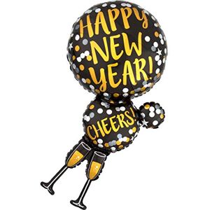 amscan International 10132247 balony foliowe/kształt: HNY okulary Holo amscan International 10132247 balony foliowe/kształt: HNY okulary Holo
