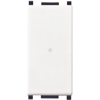 VIMAR 14104 1P 10 AX 250 V ~ osiowy podświetlany przycisk, wymienny przycisk, biały, maks. 100 W do lamp z wbudowanym zasilaczem (IEC 60669-1:2017) VIMAR 14104 1P 10 AX 250 V ~ osiowy podświetlany przycisk, wymienny przycisk, biały, maks. 100 W do lamp z wbudowanym zasilaczem (IEC 60669-1:2017)