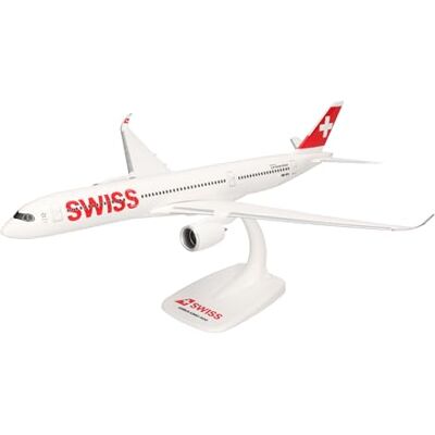 Herpa model samolotu Snapfit Swiss International Air Lines Airbus A350-900, miniatura w skali 1:200, model kolekcjonerski z podstawką, tworzywo sztuczne Herpa model samolotu Snapfit Swiss International Air Lines Airbus A350-900, miniatura w skali 1:200, model kolekcjonerski z podstawką, tworzywo sztuczne