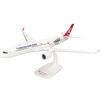 Herpa Snap-Fit model samolotu Turkish Airlines Airbus A350-900 „400th”, miniatura w skali 1:200, model kolekcjonerski, model z podstawką, tworzywo sztuczne Herpa Snap-Fit model samolotu Turkish Airlines Airbus A350-900 „400th”, miniatura w skali 1:200, model kolekcjonerski, model z podstawką, tworzywo sztuczne