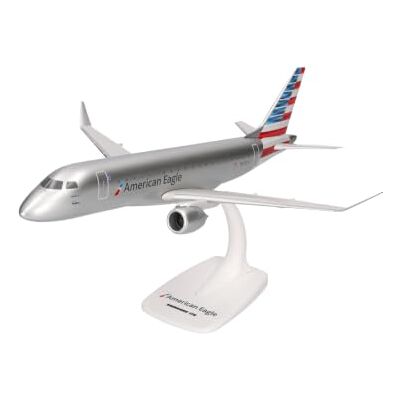 Herpa model samolotu Snapfit American Eagle Embraer E175, miniatura w skali 1:100, model kolekcjonerski z podstawką, tworzywo sztuczne Herpa model samolotu Snapfit American Eagle Embraer E175, miniatura w skali 1:100, model kolekcjonerski z podstawką, tworzywo sztuczne