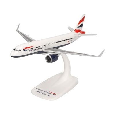 Herpa model samolotu Snapfit British Airways Airbus A320 neo G-TTNA, miniatura w skali 1:200, model kolekcjonerski z podstawką, tworzywo sztuczne Herpa model samolotu Snapfit British Airways Airbus A320 neo G-TTNA, miniatura w skali 1:200, model kolekcjonerski z podstawką, tworzywo sztuczne