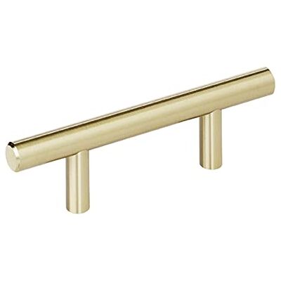 Amerock Uchwyty barowe 2-1/2 (64 mm) od środka do środka, złoty uchwyt do szafki szampana 10 sztuk Amerock Uchwyty barowe 2-1/2 (64 mm) od środka do środka, złoty uchwyt do szafki szampana 10 sztuk