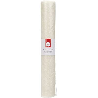Rayher 5521802 jedwab z włókniny, nowoczesny, 30 cm, rolka 5 m, biały Rayher 5521802 jedwab z włókniny, nowoczesny, 30 cm, rolka 5 m, biały
