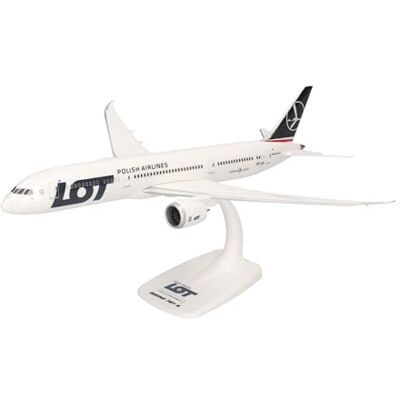 Herpa Snap-Fit Lot Polish Airlines Boeing 787-9 Dreamliner, miniatura w skali 1:200, przedmiot kolekcjonerski, model z podstawką, tworzywo sztuczne Herpa Snap-Fit Lot Polish Airlines Boeing 787-9 Dreamliner, miniatura w skali 1:200, przedmiot kolekcjonerski, model z podstawką, tworzywo sztuczne
