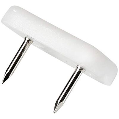 Adsamm PG-2N-WH-1830-100 PG-2N-WH-1830 100 x ślizgacze z tworzywa sztucznego z gwoździami, białe, 18 x 30 mm Adsamm PG-2N-WH-1830-100 PG-2N-WH-1830 100 x ślizgacze z tworzywa sztucznego z gwoździami, białe, 18 x 30 mm