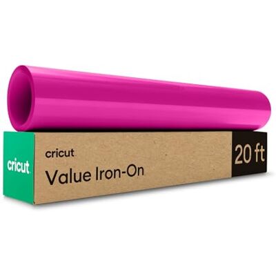 Cricut Prasowanie, magenta, 6 m, rolka winylowa termotransferowa, do użytku ze wszystkimi maszynami do cięcia Cricut Prasowanie, magenta, 6 m, rolka winylowa termotransferowa, do użytku ze wszystkimi maszynami do cięcia