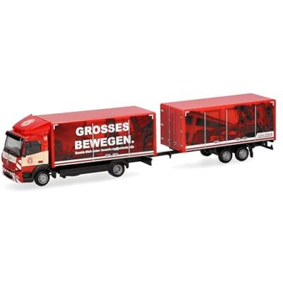 Herpa model ciężarówki Mercedes-Benz Atego 13 zestaw skrzyniowy "Colonia", miniatura w skali 1:87, model kolekcjonerski, wyprodukowano w Niemczech, tworzywo sztuczne Herpa model ciężarówki Mercedes-Benz Atego 13 zestaw skrzyniowy "Colonia", miniatura w skali 1:87, model kolekcjonerski, wyprodukowano w Niemczech, tworzywo sztuczne