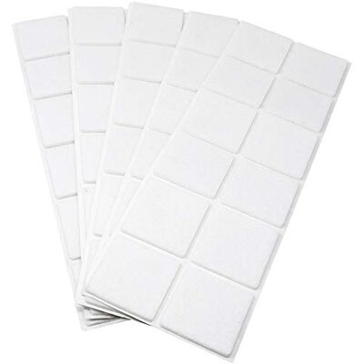 Adsamm FP-35-SA-WH-4040-12-5 FP-35-SA-WH-4040-12 60 x podkładki filcowe, białe, 40 x 40 mm Adsamm FP-35-SA-WH-4040-12-5 FP-35-SA-WH-4040-12 60 x podkładki filcowe, białe, 40 x 40 mm