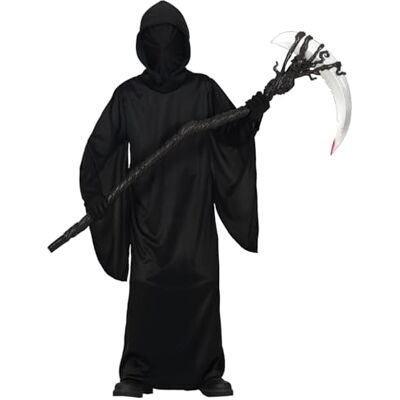 FIESTAS GUIRCA Kostium dla dzieci Black Mystic (10-12 lat) Kaptur i tunika Kostiumy Duchów i Wraith na Halloween, Karnawał i Kostium Idealny dla Dzieci Czarny FIESTAS GUIRCA Kostium dla dzieci Black Mystic (10-12 lat) Kaptur i tunika Kostiumy Duchów i Wraith na Halloween, Karnawał i Kostium Idealny dla Dzieci Czarny