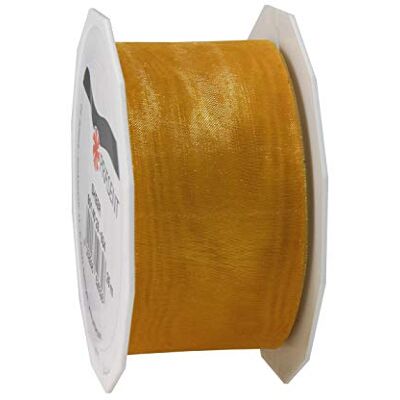 C.E. Pattberg Przezroczysta Organza Wstążka - Opakowanie prezentów - 25m, 40mm, Słoneczny Żółty C.E. Pattberg Przezroczysta Organza Wstążka - Opakowanie prezentów - 25m, 40mm, Słoneczny Żółty