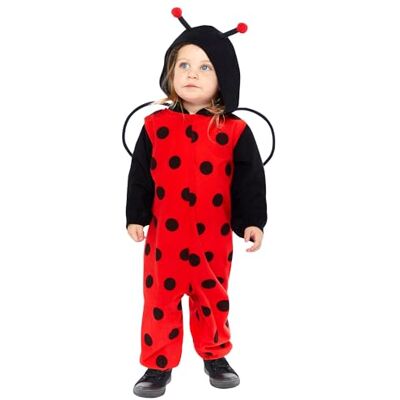 amscan 9919082 Unisex Biedronka Biedronka Onesie Dzieci Z Kapturem Romper z Głową Fantazyjna Sukienka Kostium Rozmiar: 2-3 lata amscan 9919082 Unisex Biedronka Biedronka Onesie Dzieci Z Kapturem Romper z Głową Fantazyjna Sukienka Kostium Rozmiar: 2-3 lata