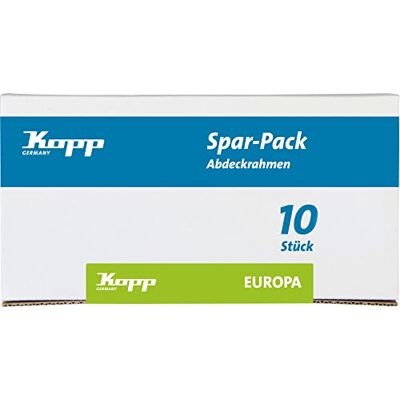 Kopp 401501016 profesjonalny zestaw: 10 ramek osłonowych do montażu pionowego i poziomego, 1-częściowy, EUROPA, kremowo-biały, 10 x 1 Kopp 401501016 profesjonalny zestaw: 10 ramek osłonowych do montażu pionowego i poziomego, 1-częściowy, EUROPA, kremowo-biały, 10 x 1