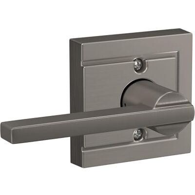 SCHLAGE Lock Company Latitude Lever with Upland Trim Non-Turning Lock, Satin Nickel (F170 LAT 619 ULD) SCHLAGE Lock Company Latitude Lever with Upland Trim Non-Turning Lock, Satin Nickel (F170 LAT 619 ULD)