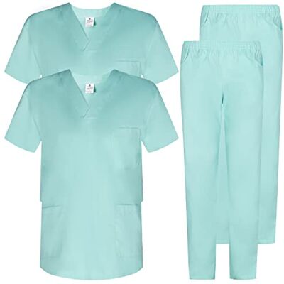BZ-2-817-8312 MISEMIYA Pakiet * 2 szt Casaca I SPODNIE Sanitarne Unisex Medyczne Mundury sanitarne 2-817-8312, Turkusowy, 48/XS BZ-2-817-8312 MISEMIYA Pakiet * 2 szt Casaca I SPODNIE Sanitarne Unisex Medyczne Mundury sanitarne 2-817-8312, Turkusowy, 48/XS