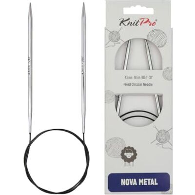KnitPro Nova Metal (60 cm, 4,50) okrągłe igły na drutach 1 Sztuck KnitPro Nova Metal (60 cm, 4,50) okrągłe igły na drutach 1 Sztuck