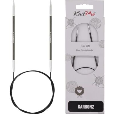 KnitPro Karbonz (80 cm, 2,50 mm) okrągłe igły dzianinowe 1 Sztuck KnitPro Karbonz (80 cm, 2,50 mm) okrągłe igły dzianinowe 1 Sztuck