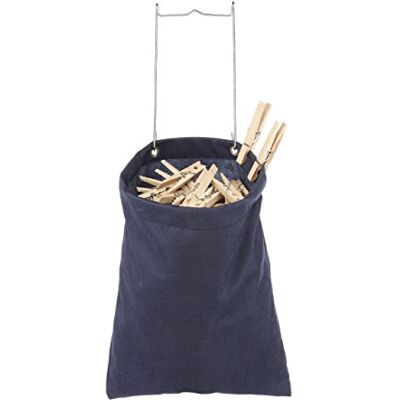 Whitmor Hanging Clothespin Bag Navy Whitmor Hanging Clothespin Bag Navy