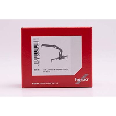 Herpa 054126 Hiab załadunkowa X-HIPRO 232 E-3 z haczykami, czerwony w miniaturowej budowie do majsterkowania, kolekcjonowania i jako prezent Herpa 054126 Hiab załadunkowa X-HIPRO 232 E-3 z haczykami, czerwony w miniaturowej budowie do majsterkowania, kolekcjonowania i jako prezent