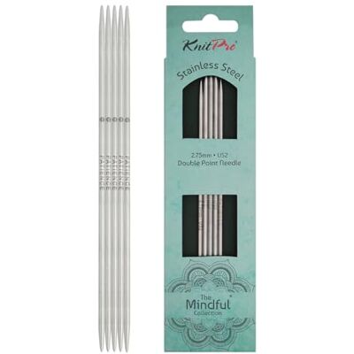 KnitPro Mindful (20 cm, 2,75 mm) igły z podwójnym ostrzem 1 zestaw KnitPro Mindful (20 cm, 2,75 mm) igły z podwójnym ostrzem 1 zestaw