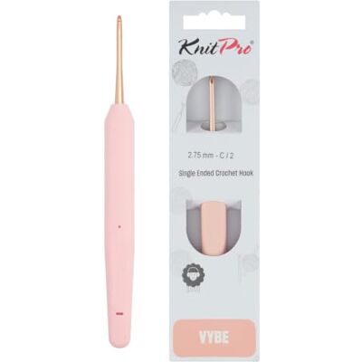KnitPro Szydełko aluminiowe Vybe z gumowaną rączką – 2,75 mm KnitPro Szydełko aluminiowe Vybe z gumowaną rączką – 2,75 mm