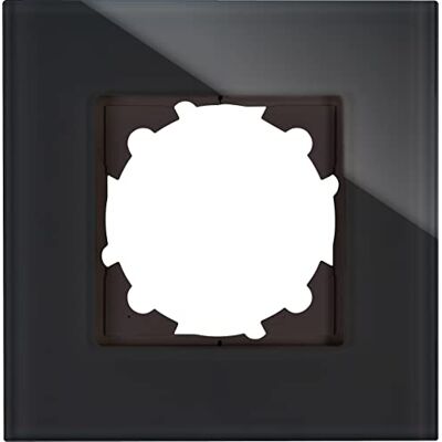 Kopp ATHENIS 1-krotna szklana ramka osłonowa w kolorze czarnym – 99 x 99 mm – ramka do gniazd i przełączników – elegancka rama gniazdka ze szkła – wysokiej jakości rama włącznika światła Kopp ATHENIS 1-krotna szklana ramka osłonowa w kolorze czarnym – 99 x 99 mm – ramka do gniazd i przełączników – elegancka rama gniazdka ze szkła – wysokiej jakości rama włącznika światła