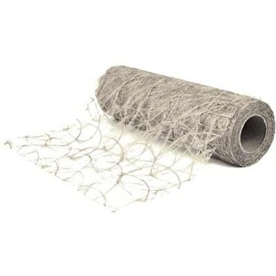 Rayher 5521822 Jedwab włóknisty, nowoczesny, 30 cm, rolka 5 m, srebrny Rayher 5521822 Jedwab włóknisty, nowoczesny, 30 cm, rolka 5 m, srebrny