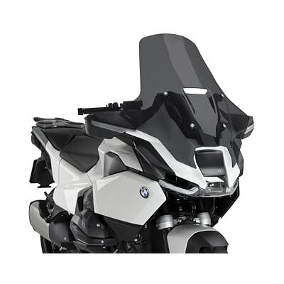 Puig 22645F Touring Screen wysoki i aerodynamiczny z akrylu CN 4 mm z zaokrąglonym profilem, płaską górną częścią i deflektorami poprawiającymi ochronę, ciemny dym Puig 22645F Touring Screen wysoki i aerodynamiczny z akrylu CN 4 mm z zaokrąglonym profilem, płaską górną częścią i deflektorami poprawiającymi ochronę, ciemny dym
