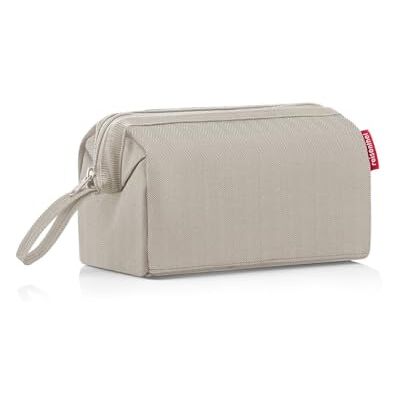 WC6049 Reisenthel TRAVELCOSMETIC HERRINGBONE Sand Gym Bag damska bransoletka męska, piasek, rozmiar Unica, Jodełka piaskowa, Einheitsgröße, sport WC6049 Reisenthel TRAVELCOSMETIC HERRINGBONE Sand Gym Bag damska bransoletka męska, piasek, rozmiar Unica, Jodełka piaskowa, Einheitsgröße, sport