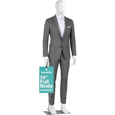 SereneLife Manekin Męski Pełny, 185 cm Wysokości, Elastyczne Kończyny, Regulowana Głowa, Zdejmowany Design, Idealny do Sklepów, Butików, Wystaw SereneLife Manekin Męski Pełny, 185 cm Wysokości, Elastyczne Kończyny, Regulowana Głowa, Zdejmowany Design, Idealny do Sklepów, Butików, Wystaw