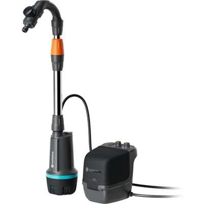 Gardena Akumulatorowa pompa do deszczówki 2600 Comfort 18V P4A – zestaw z akumulatorem: Kontrola harmonogramu nawadniania, Funkcja minutnika, Dostosowanie do zbiornika, Stałe ciśnienie (14604-20) Gardena Akumulatorowa pompa do deszczówki 2600 Comfort 18V P4A – zestaw z akumulatorem: Kontrola harmonogramu nawadniania, Funkcja minutnika, Dostosowanie do zbiornika, Stałe ciśnienie (14604-20)