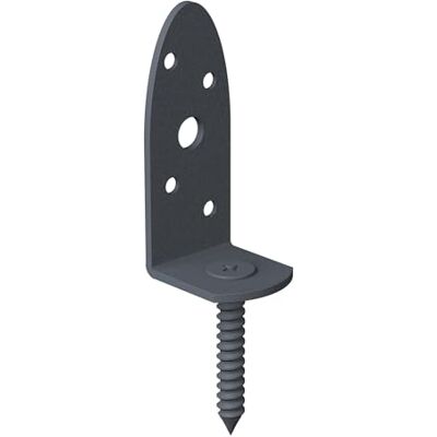 Alberts 858087 Uchwyt do płotu z wikliny Ovado w kształcie litery L ocynkowany, powlekany tworzywem sztucznym w kolorze grafitowo-szarym wysokość całkowita 120 mm zestaw 20 szt. Alberts 858087 Uchwyt do płotu z wikliny Ovado w kształcie litery L ocynkowany, powlekany tworzywem sztucznym w kolorze grafitowo-szarym wysokość całkowita 120 mm zestaw 20 szt.