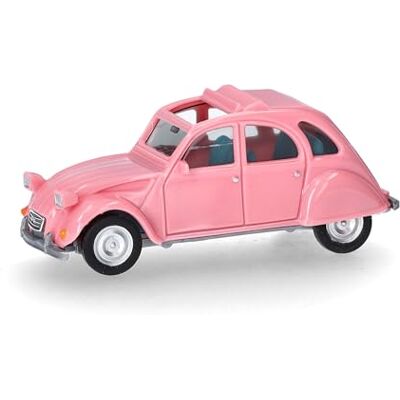 Herpa Model Samochodu Citroen 2CV otwarty, jasnoróżowy, miniatura w skali 1:87, przedmiot kolekcjonerski, wyprodukowany w Niemczech, model z plastiku Herpa Model Samochodu Citroen 2CV otwarty, jasnoróżowy, miniatura w skali 1:87, przedmiot kolekcjonerski, wyprodukowany w Niemczech, model z plastiku