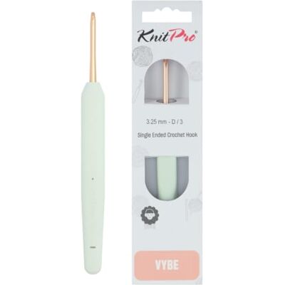 KnitPro Szydełko aluminiowe Vybe z gumowaną rączką – 3,25 mm KnitPro Szydełko aluminiowe Vybe z gumowaną rączką – 3,25 mm