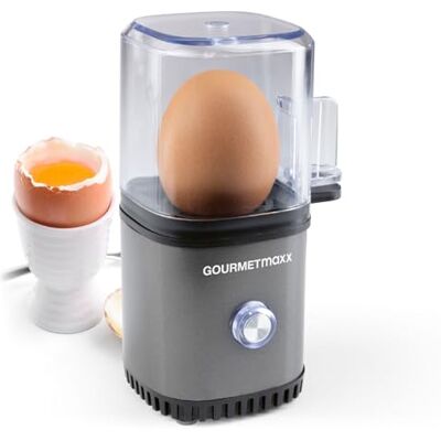GOURMETmaxx Jajowar na 1 jajko bojler do jajek z wykrawaczem do jajek w miarce Egg Cooker – 3 stopnie twardości do Twojego kieliszka do jajka designerski jajowar mały – części nadające się do GOURMETmaxx Jajowar na 1 jajko bojler do jajek z wykrawaczem do jajek w miarce Egg Cooker – 3 stopnie twardości do Twojego kieliszka do jajka designerski jajowar mały – części nadające się do