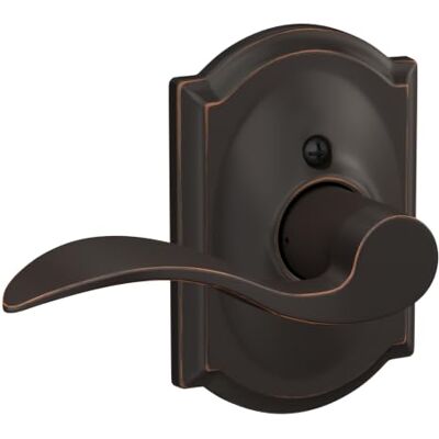 SCHLAGE F170 Acc 716 CAM RH Camelot Kolekcja prawa ręka akcent dekoracyjna dźwignia wykończenia, postarzany brąz SCHLAGE F170 Acc 716 CAM RH Camelot Kolekcja prawa ręka akcent dekoracyjna dźwignia wykończenia, postarzany brąz