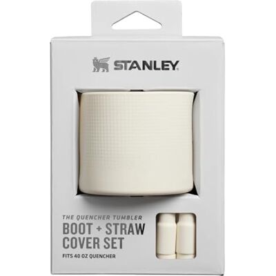 Stanley 1913 Quencher Boot & Straw Cover Set 1.2L Cream Silikonowe etui ochronne i nasadki na słomkę do Quencher 1.2L Pokrowiec antypoślizgowy Nie zawiera BPA Stanley 1913 Quencher Boot & Straw Cover Set 1.2L Cream Silikonowe etui ochronne i nasadki na słomkę do Quencher 1.2L Pokrowiec antypoślizgowy Nie zawiera BPA