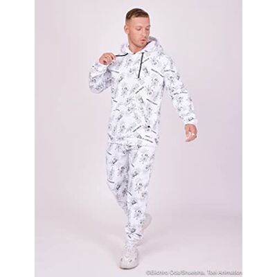 Pro-Ject Męskie spodnie joggerskie, białe, M Streetwear Pro-Ject Męskie spodnie joggerskie, białe, M Streetwear