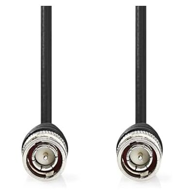 NEDIS Kabel wideo BNC wtyczka BNC wtyczka BNC niklowany 75 omów 1,00 m okrągły PCW czarny etykieta NEDIS Kabel wideo BNC wtyczka BNC wtyczka BNC niklowany 75 omów 1,00 m okrągły PCW czarny etykieta