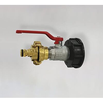 Kerbl Kurek przyłączeniowy do kontenera IBC (z adapterem z tworzywa sztucznego S60x6 do kontenera IBC, z taśmą uszczelniającą z tkaniny PTFE Kerbl Kurek przyłączeniowy do kontenera IBC (z adapterem z tworzywa sztucznego S60x6 do kontenera IBC, z taśmą uszczelniającą z tkaniny PTFE