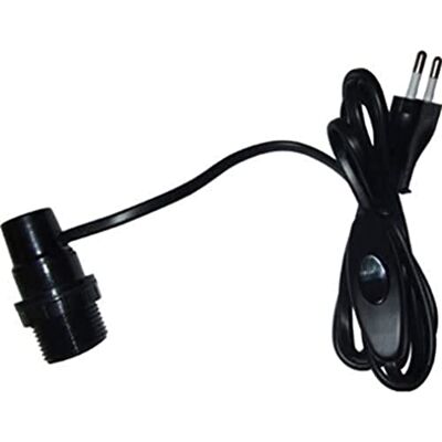 ELECTRALINE - adapter żarówki E14 - 1,5 m - czarny - Lamp adapter ELECTRALINE - adapter żarówki E14 - 1,5 m - czarny - Lamp adapter